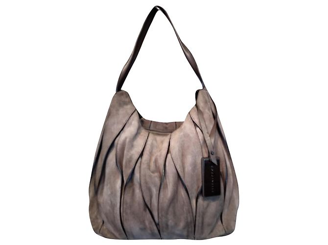 Autre Marque Borsa Hobo Coccinelle Beige in Scamosciato