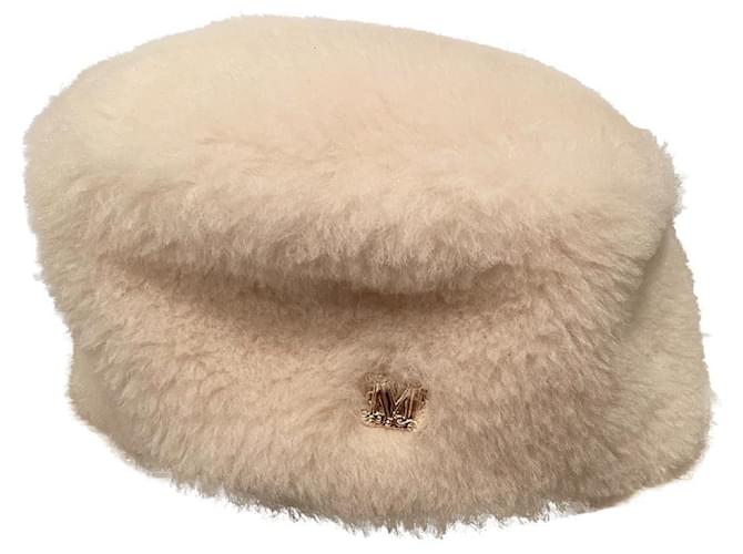 Max Mara Hats White Fur  ref.397337