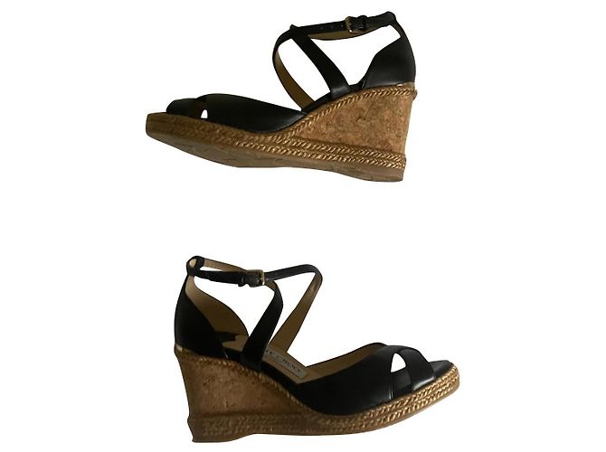 Mule con zeppa Jimmy Choo in pelle nero beige