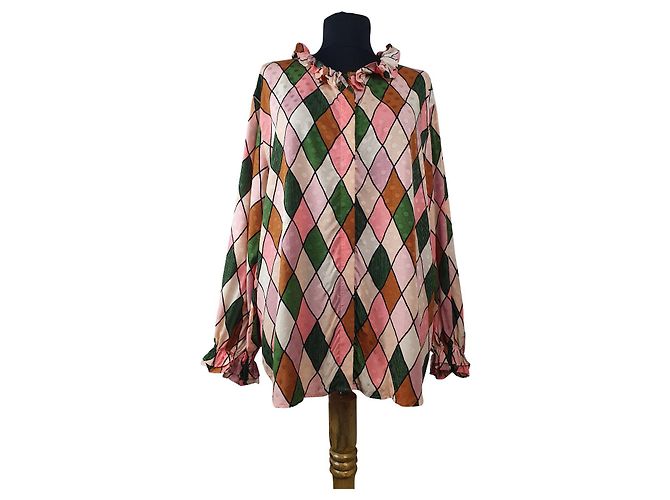 Top camisa de viscose & Other Stories Multicor