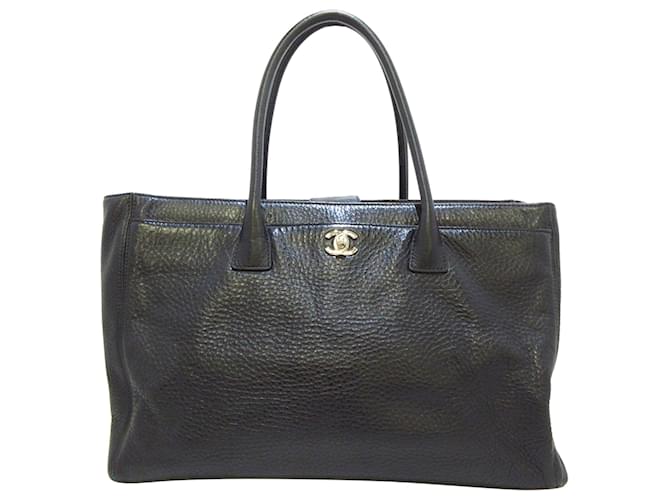Chanel Black Executive Cerf Leather Tote Bag Pony-style calfskin  ref.397434