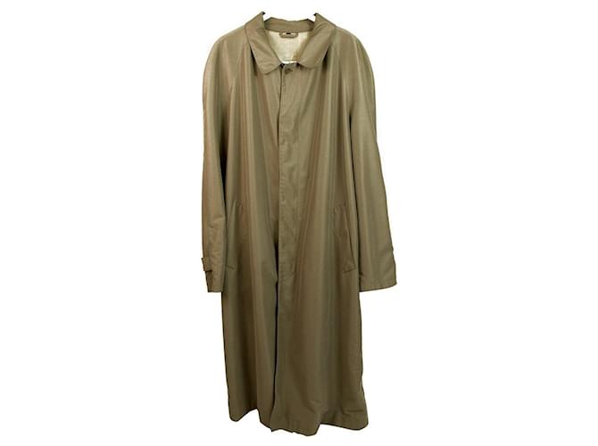 Cerruti 1881 Men’s Beige Taupe Raincoat Trench Long Jacket Coat size 52 Polyester Polyamide Polyurethane  ref.397499