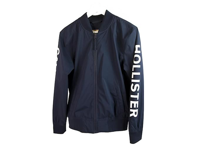 Autre Marque Hollister Blue Logo Sleeve Lightweight Men’s Zipper Jacket size XS Polyester  ref.397610