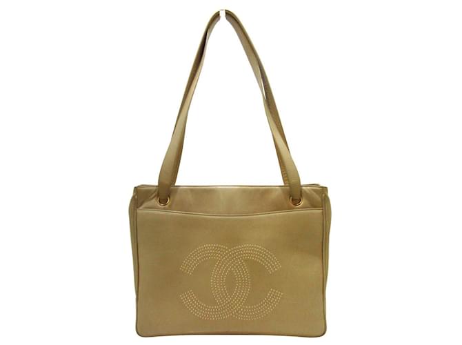 Chanel tote bag Beige Leather  ref.397692