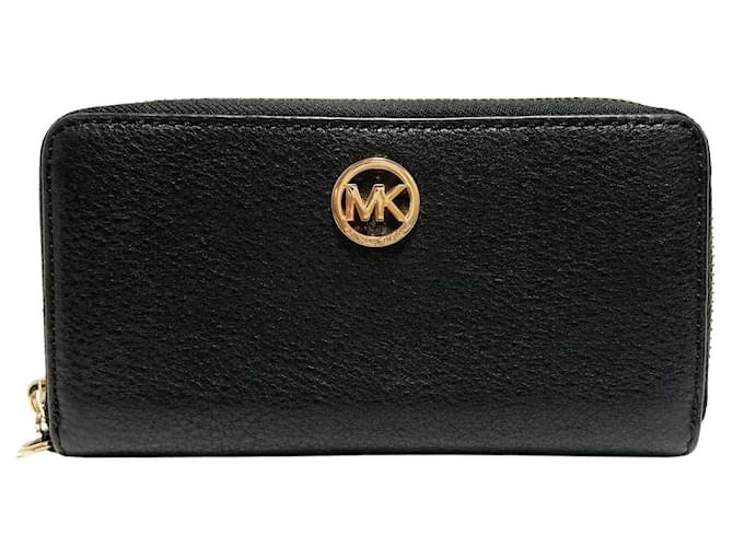 Schwarze Tasche Michael Kors Michael Kors Geldbörse Schwarz Leder