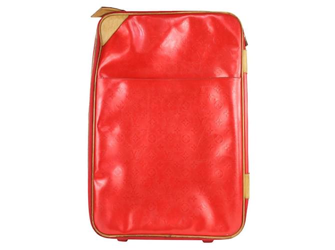 Louis Vuitton Red Vernis Monogram Pegase 55 Rolling Luggage