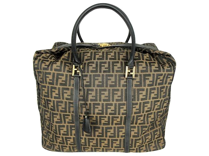 Fendi Zucca model travel bag Black Cloth  ref.398007
