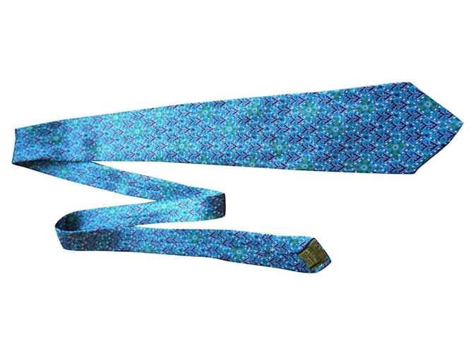 Christian Lacroix Krawatten Blau Seide  ref.398239