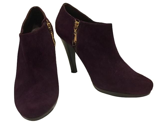 Diane Von Furstenberg DvF Claudef suede ankle boots in purple Dark purple  ref.398245