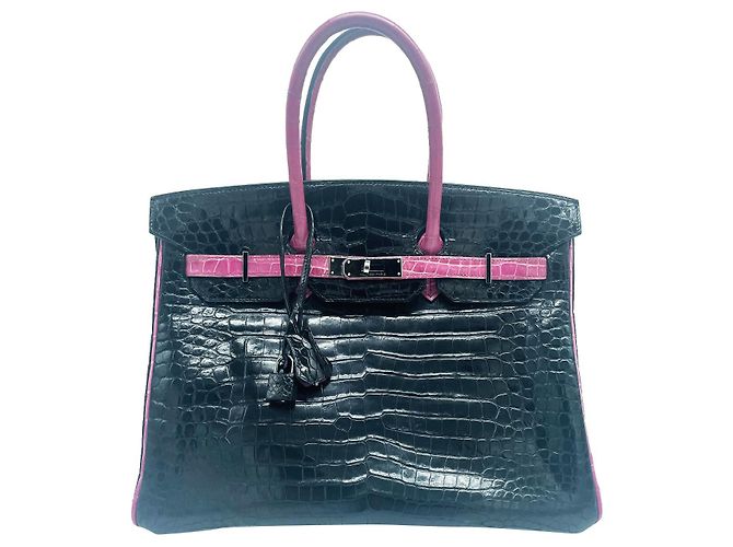 Hermès herms birkiN 35 Black Pink