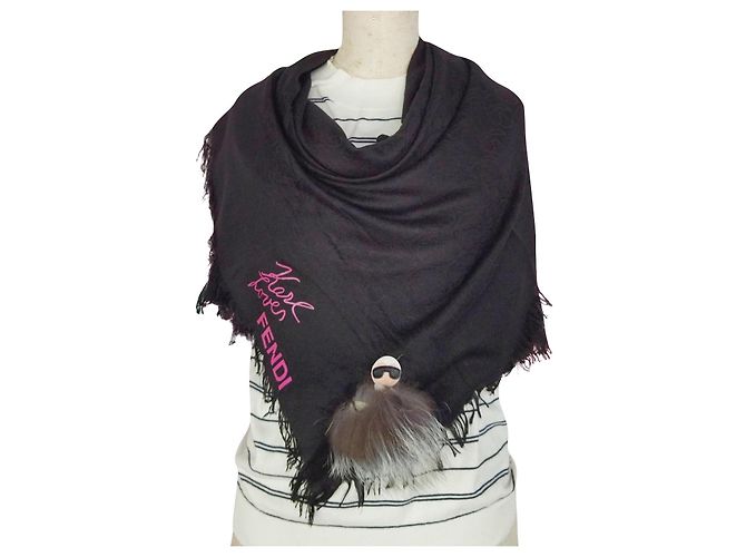 Sciarpa Fendi in cashmere nero 