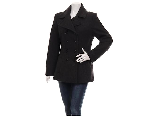 Mackintosh Coats, Outerwear Dark grey Wool Polyamide  ref.398348
