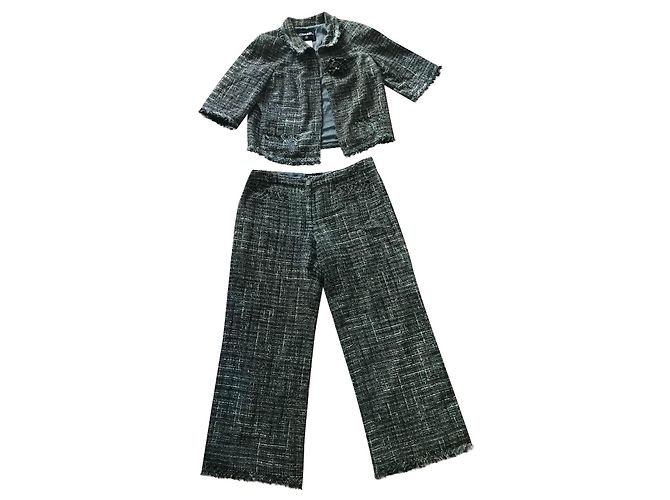 Chanel terninho Marrom Preto Bege