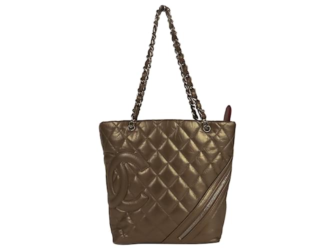 Chanel Gold Cotton Club Leather Tote Bag Golden ref.398527 - Joli Closet