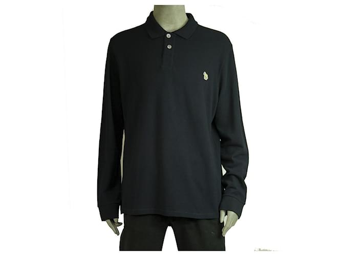 Paul Smith Rainbow Zebra Logo Blue Polo Long Sleeve Cotton Shirt Men Top sz XXL  ref.398630