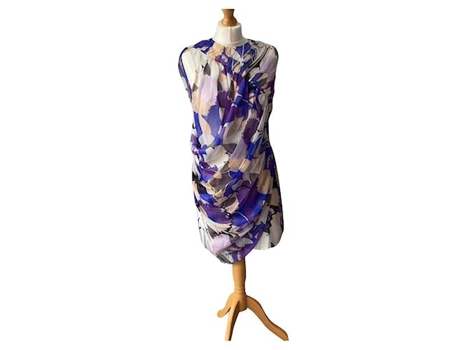Diane Von Furstenberg DvF draped asymmetric Aurella silk dress Multiple colors  ref.399154