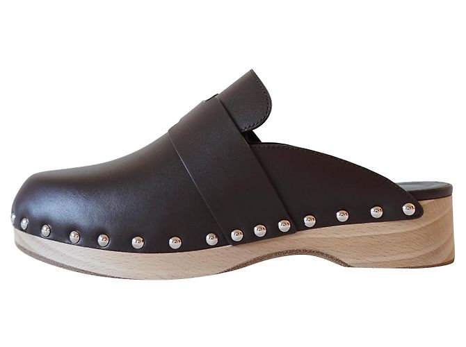 Hermès Calya Clogs Brown