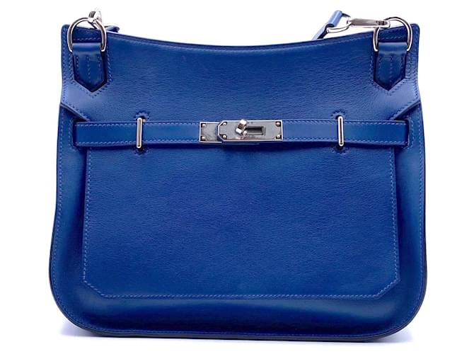 Hermès Jypsiere 26 bolso de cuero Swift Outremer Azul  ref.399205