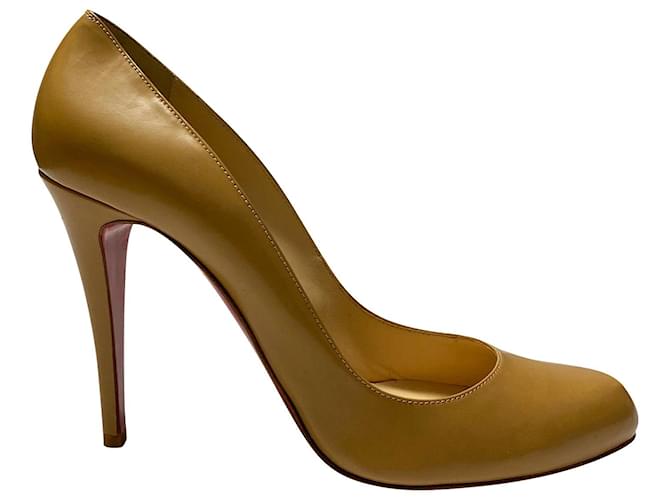Christian Louboutin Décolleté 868 Pumps in Brown Patent Leather Patent leather  ref.399221