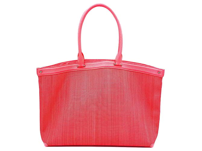 Akris AI bag in coral crinoline & fluro pink leather  ref.399222