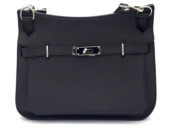 Hermès Jypsiere 26 borsa in TC nero con PHW