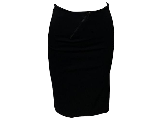 Alexander McQueen Pencil Skirt in Black Polyester  ref.399246