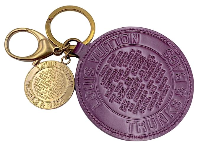 Louis Vuitton Trunks & Bags bag charm in purple patent leather
