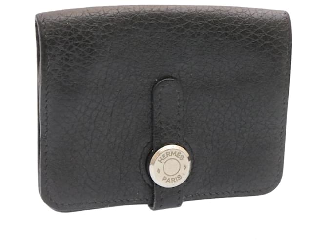 hermes black leather wallet