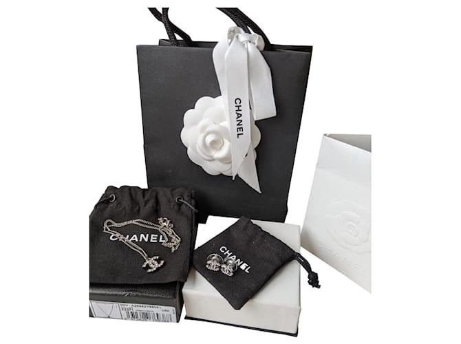 Authentic Chanel Gift Box & Gift Bag Black/White With Logo