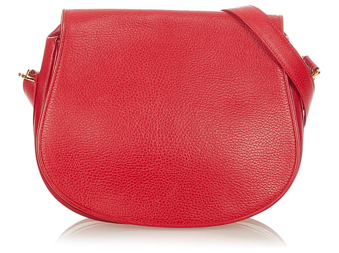 Cartier Vermelho Bolsa de ombro em couro Must de Cartier Bezerro-como bezerro  ref.399427