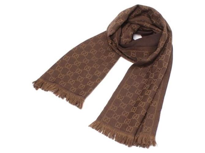 gucci wool scarf Brown ref.399634 Joli Closet