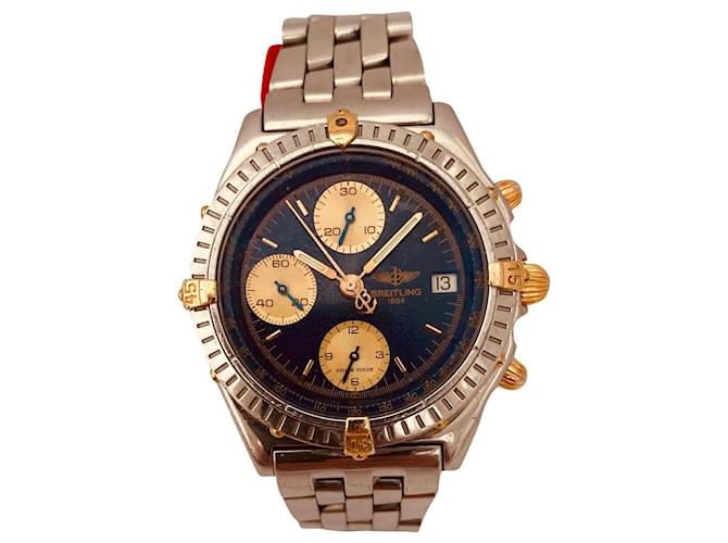 Breitling Chrono Marineblau Stahl  ref.399663