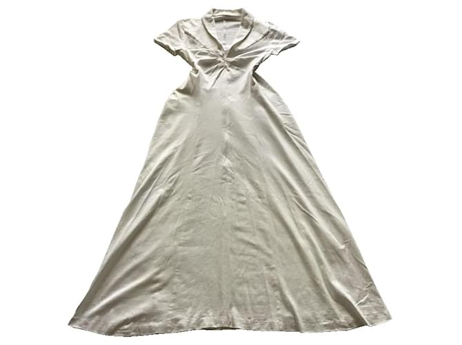 Autre Marque Order Made Maxi Dress White Cotton  ref.399680