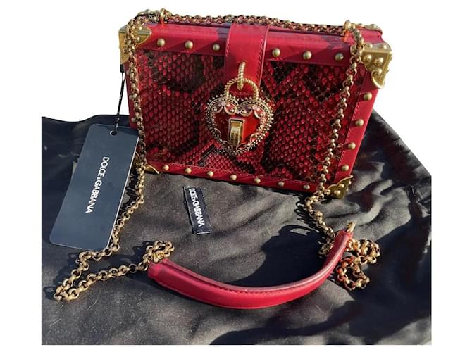 Dolce & Gabbana Meu coração Vermelho Píton  ref.399899