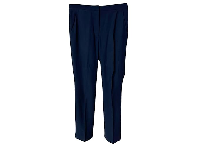 Pantalones Alexander McQueen en acetato azul Fibra de celulosa  ref.399954