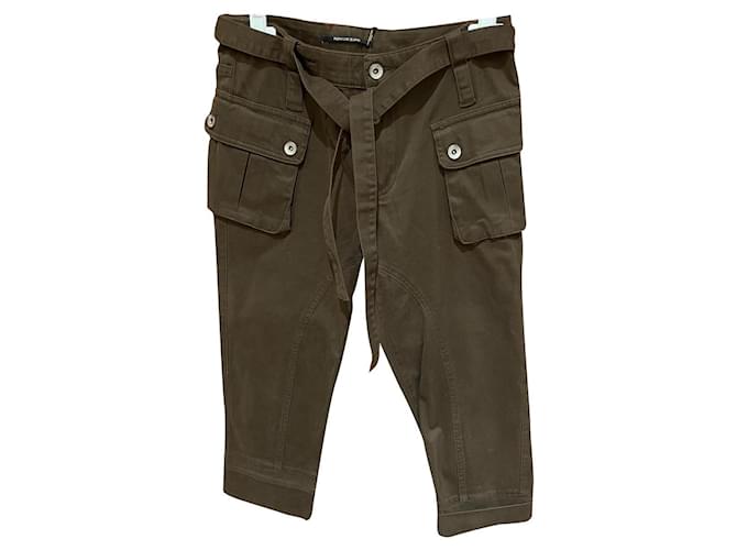 Plein Sud Capri pants Dark brown Cotton Elastane  ref.400266