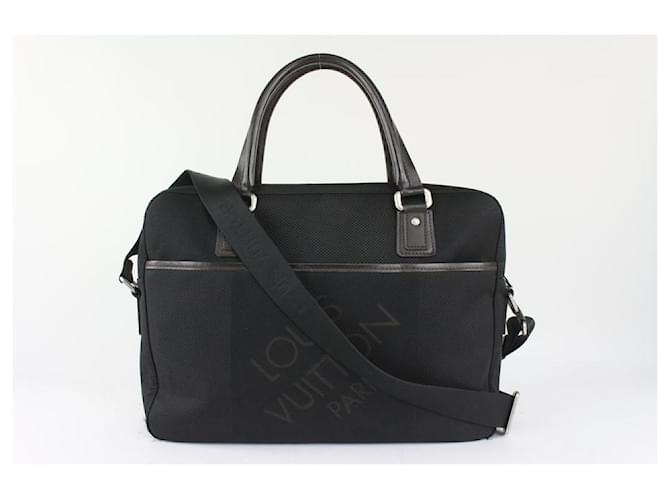 Louis Vuitton Black Damier Geant Yack 2way Briefcase Laptop Messenger Leather  ref.400297