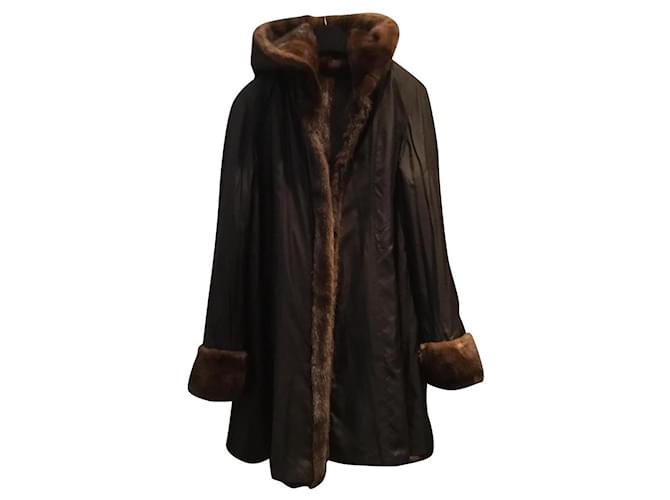 Autre Marque Reversible mink duffel coat. Brown Fur  ref.400307