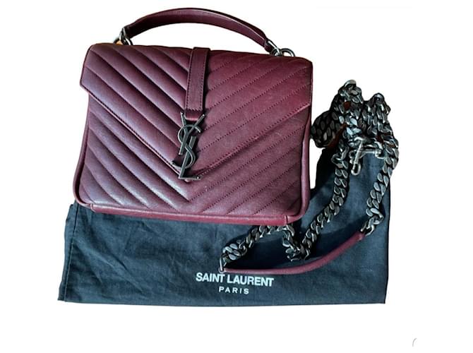 Ysl dark hot sale red bag