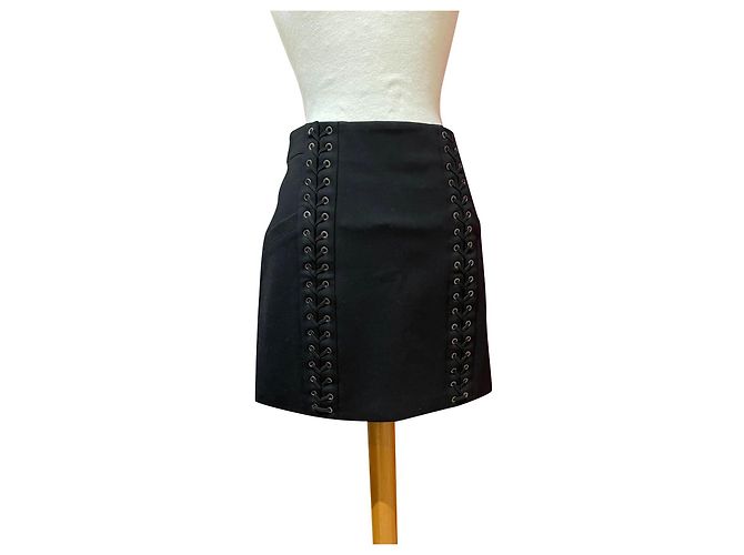 Pierre Balmain Rock aus Viscose und Nylon Schwarz Größe 40