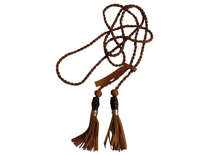 Cinto Gucci Saddle Soft marrom de couro 80 cm