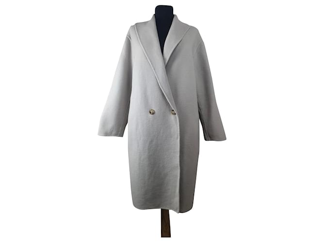 MCM Coats, Outerwear Beige Wool Angora  ref.400452
