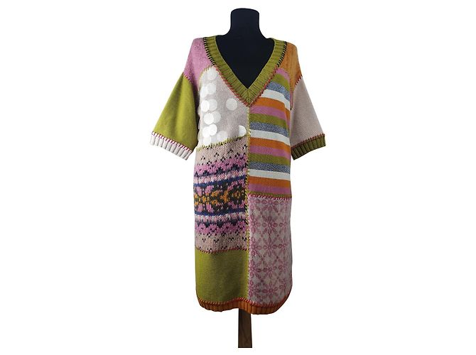 Robe en maille de Moschino Cheap And Chic en laine Multicolore
