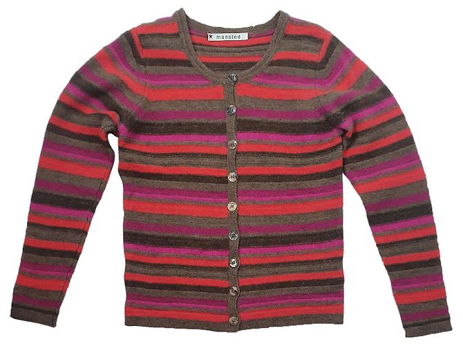 Autre Marque Mansted Cardigan mehrfarbig aus Lammwolle Mehrfarben