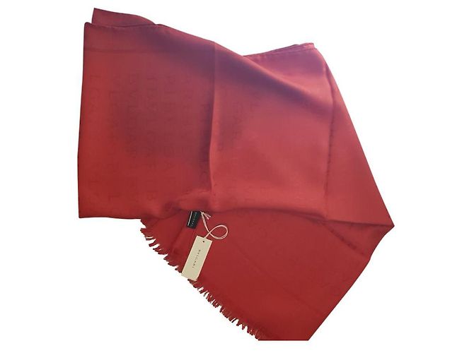 Autre Marque Sciarpa Bvlgari in seta rossa Rosso