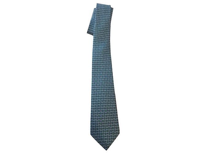 Autre Marque Cravatta Bvlgari in seta azzurra Blu chiaro