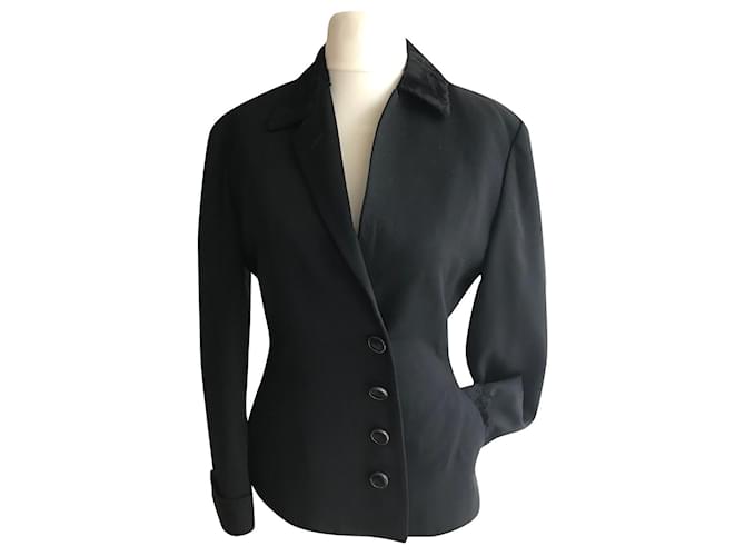 Barbara Bui Beautiful black fitted jacket Wool  ref.400503