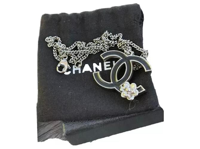 Chanel Necklaces Silvery Metal  ref.400612