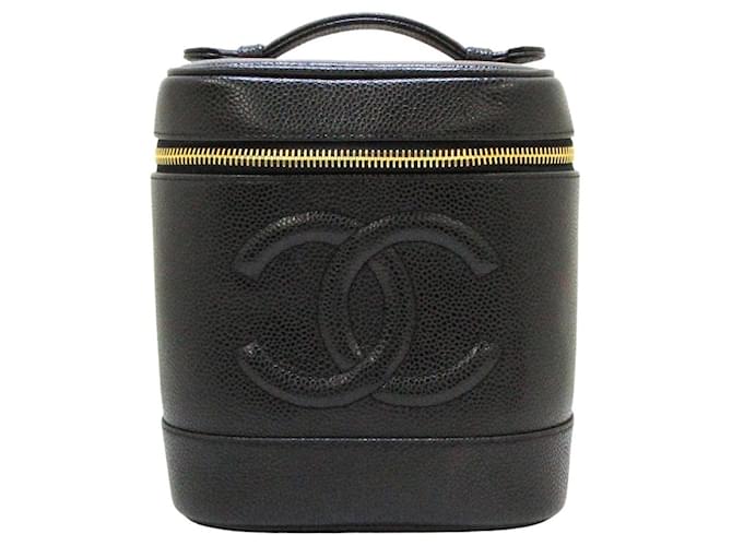 Chanel Vanity Black Leather  ref.400948