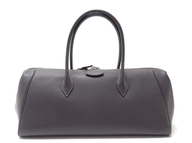 Hermès BOLSO DE MANO HERMES PARIS BOMBAY 40 DE PIEL GRIS GRIS BOLSO DE MANO DE PIEL EPSOM Cuero  ref.401167